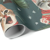 セーターでオクリスマスツリーを歌う子猫 ラッピングペーパー (ロールコーナー)