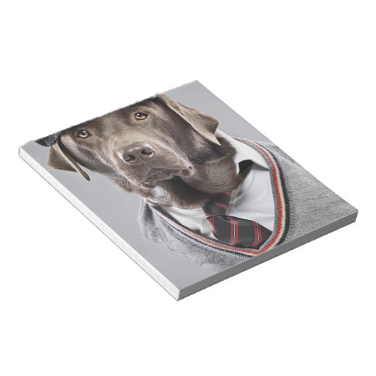 セーターと帽子を着た犬 ノートパッド (アングル)