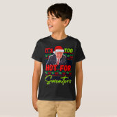 セーターには暑すぎる 面白いアグリークリスマス ドナルド・ドナ Tシャツ (正面フル)