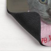 セーターのかわいい子ネコ マウスパッド (コーナー)