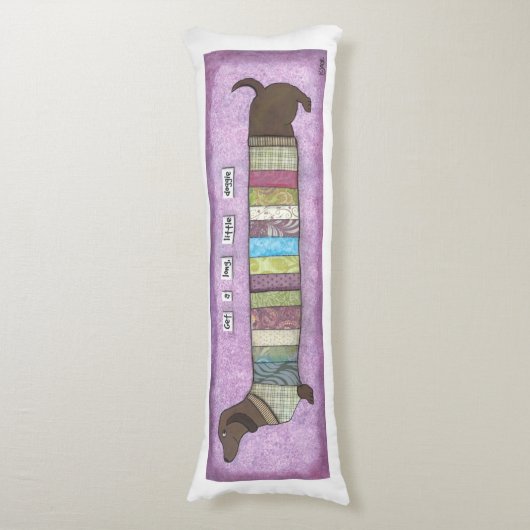 セーターのダックスフント- Doxieのおもしろいな枕 ボディピロー (正面縦)