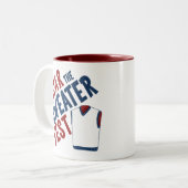 セーターのベストを恐れて下さい ツートーンマグカップ (正面左)