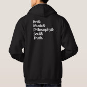 セーターの人"音楽、哲学..... " パーカ (裏面)