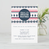 セーターの天候|の休日のパーティの招待状 招待状 (スタンド正面)