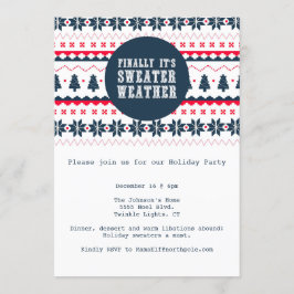 セーターの天候|の休日のパーティの招待状 招待状