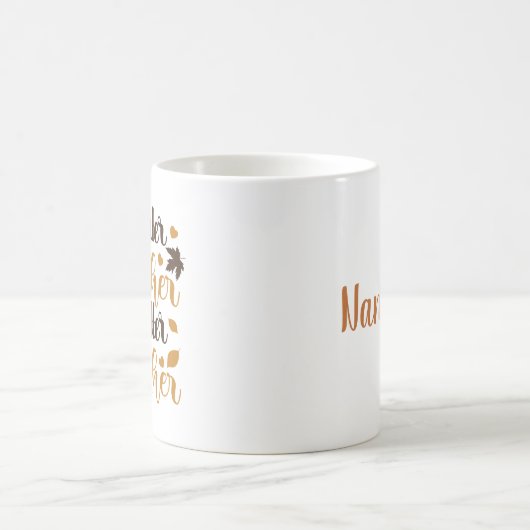 セーターの天気が良パーソナライズされたい コーヒーマグカップ (中央)