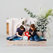 セーターの天気は一緒にクリスマスの写真 箔シーズンカード (立ち正面)