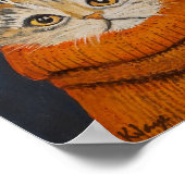 セーターの子猫 – ファインアートプリント猫好き ポスター (角)