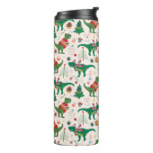 セーターの恐竜クリスマスパターン タンブラー (回転左)