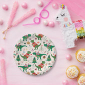 セーターの恐竜クリスマスパターン ペーパープレート (パーティー)