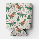 セーターの恐竜クリスマスパターン 缶クーラー (正面)