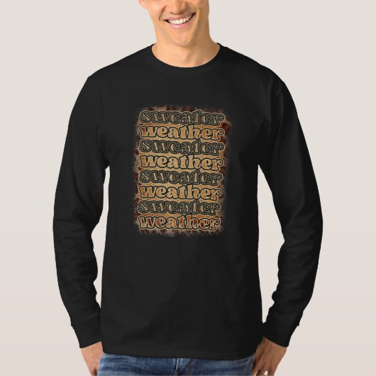 セーターの気候 ハロウィン 秋 Tシャツ (正面)