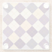 セーターの背景 ガラスコースター (裏面)