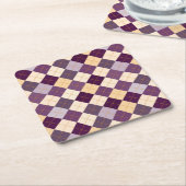 セーターの背景 スクエアペーパーコースター (アングル)