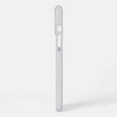セーターを着たウサギの水彩画 グレー 名入れ可能 iPhoneケース (左側面)