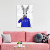 セーターを着たウサギ キャンバスプリント (インサイチュ (リビング))