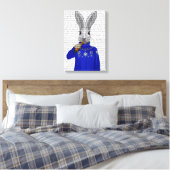 セーターを着たウサギ キャンバスプリント (インサイチュ (寝室))