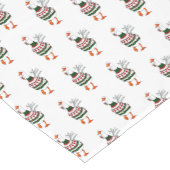 セーターを着たクリスマス七面鳥 ショートテーブルランナー (コーナー)