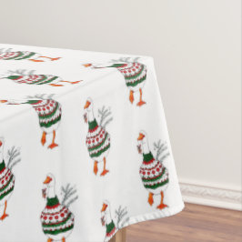 セーターを着たクリスマス七面鳥 テーブルクロス