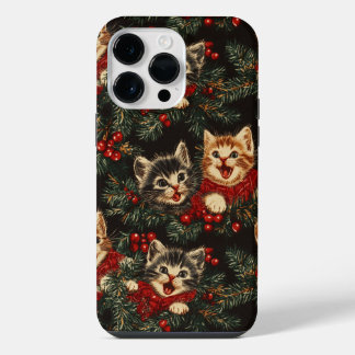 セーターを着た子猫たちが歌うおおクリスマスの樹 iPhone 14 PRO MAXケース