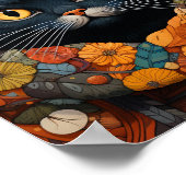 セーターを着た黒猫 ポスター (角)