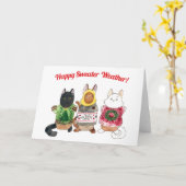 セーターウェザーカード カード (黄色い花)