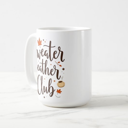 セーターウェザークラパーソナライズされたブ コーヒーマグカップ (正面左)