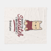 セーターウェザーフランスのブルドッグ フリースブランケット (正面(横))