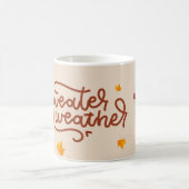 セーターウェザー居心地の良い秋のレディースマグ コーヒーマグカップ (中央)