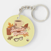 セーターウェザー引用文コージー秋ルックブック&マグ キーホルダー (裏面)
