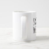 "セーターウェザー"シンプルモダンファームハウス ジャンボコーヒーマグカップ (裏面)