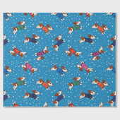 セーターカラフル柄の犬 ラッピングペーパー (フラット)