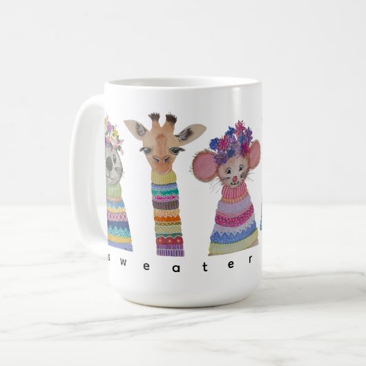 セーターギャングマグカップだよ! コーヒーマグカップ (正面左)