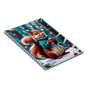 セータークリスマスボールに可愛い赤リス ノートブック (右側)