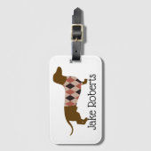 セーターダックスンパーソナライズされたド ラゲッジタグ (正面縦)
