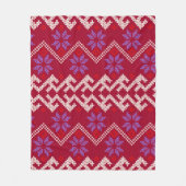 セーターテクスチャ2 フリースブランケット (正面)