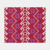 セーターテクスチャ2 フリースブランケット (正面(横))