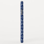 セーターネイビーホワイトフェアアイルクリスマスホリデーモノグラム Case-Mate iPhoneケース (裏面/右)