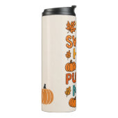 セーターハグ&パンプキンマグ秋タイポグラフィ タンブラー (回転左)