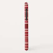 セーターレッドホワイトストライプクリスマスパーソナライズされた Case-Mate iPhoneケース (裏面/左)