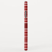 セーターレッドホワイトストライプクリスマスパーソナライズされた Case-Mate iPhoneケース (裏面/右)