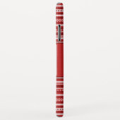 セーターレッドホワイトモノグラムクリスマスホリデー Case-Mate iPhoneケース (裏面/右)