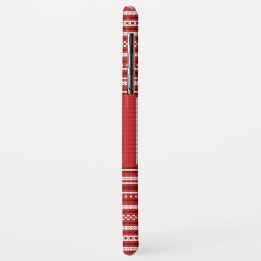 セーターレッドホワイトモノグラムクリスマスホリデー Case-Mate iPhoneケース (裏面/左)