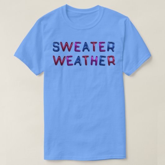 セーター天気両性おもしろい Tシャツ (デザイン正面)