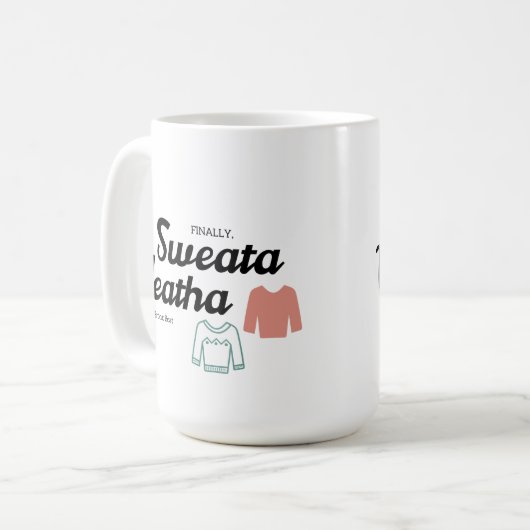 セーター天気予報マグ コーヒーマグカップ (正面左)