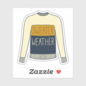 セーター天気秋 シール (シート)