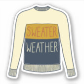 セーター天気秋 シール (正面)