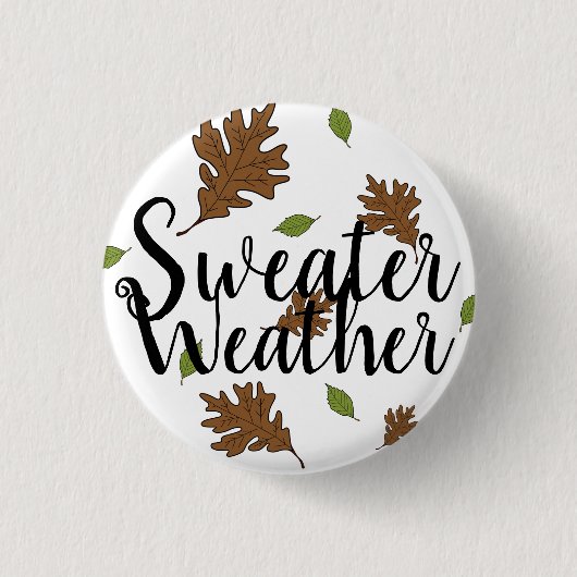 セーター天気紅葉 – ピンアップバッジ 缶バッジ (正面)