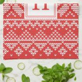 セーター天気 |モノグラム休日 キッチンタオル (折り畳み)