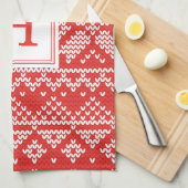 セーター天気 |モノグラム休日 キッチンタオル (四つ折り)